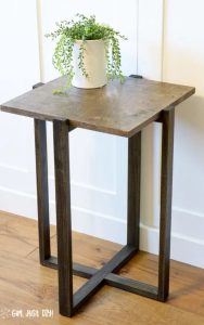 DIY Modern End Table Inspired by Crate & Barrel
