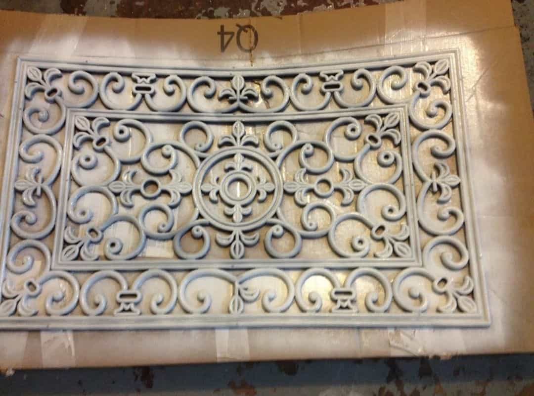 Turn a Doormat Into DIY Pottery Barn Art painted