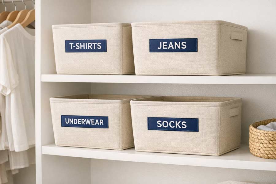 clean closet labels in vinyl