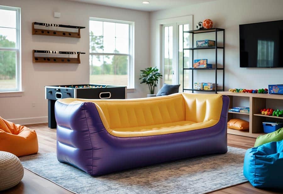 colorful inflatable couch game room colorful inflatable couch game room