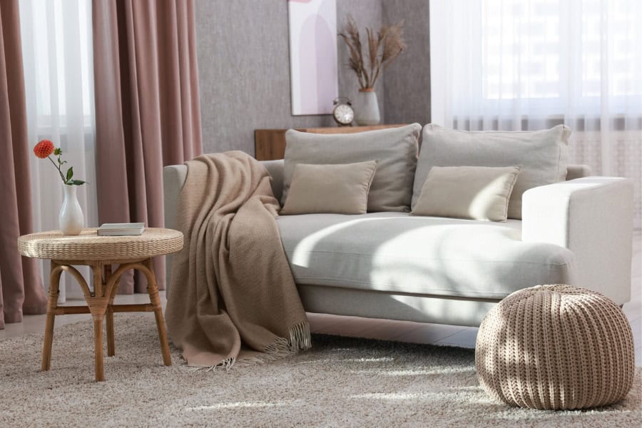 texture example in smal living room