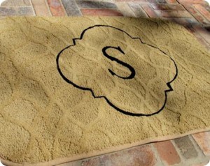 Quatrefoil Monogrammed Doormat