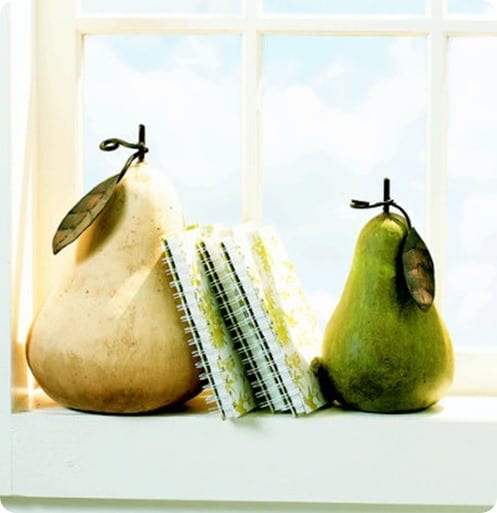 White Ceramic Pears