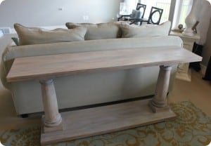 Wood Columns Console Table