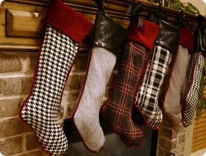 Houndstooth Christmas Stockings