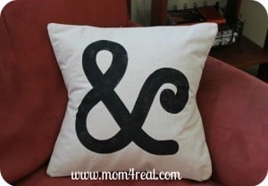 Stenciled Ampersand Pillow