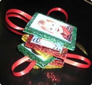 Glitter Photo Ornaments