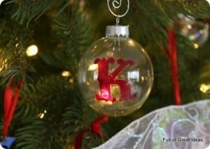 Monogrammed Christmas Ornament