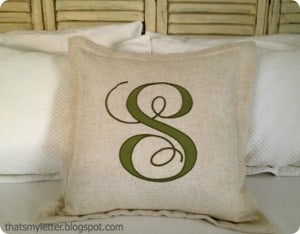 Monogram Applique Pillow