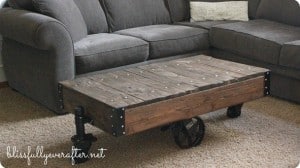 DIY Factory Cart Table