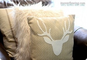 No-Sew Antler Pillow
