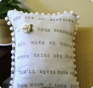 “You Are My Sunshine” Pillow