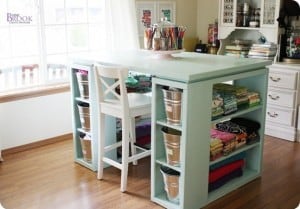 Best of PB #6: Counter Height Craft Room Table