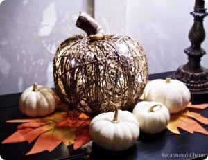 Dollar Store Illuminated Twine Pumpkin