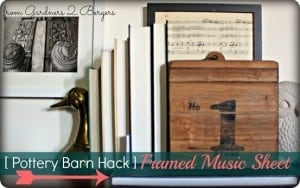 Easy Framed Sheet Music Art