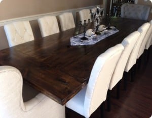 Rustic Plank Dining Room Table