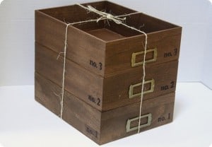 Stacking Wood Storage Trays for the Office