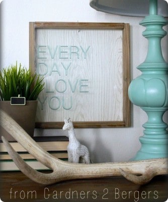Faux Bois “Every Day I Love You” Wall Art