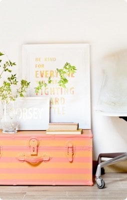 Bright and Bold Striped Trunk Makeover