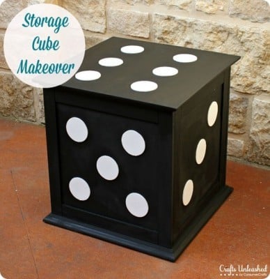 Dice Storage Ottoman Makeover