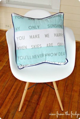 “You Are My Sunshine” Pillow Cover – How to Get Letters On Fabric