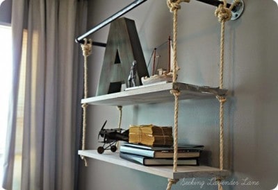 Industrial Pipe and Rope Shelf