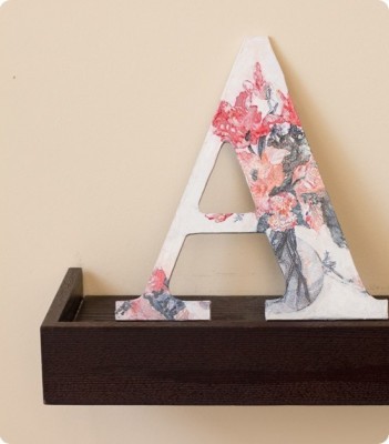 “Handpainted” Monogram Letter Art