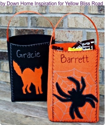 No-Sew Felt Trick-Or-Treat Bags