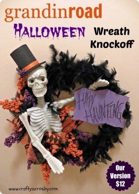 “Happy Haunting” Skeleton Wreath