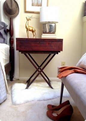 DIY Campaign Nightstand