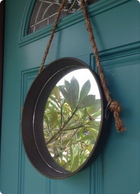DIY Metal and Rope Wall Mirror