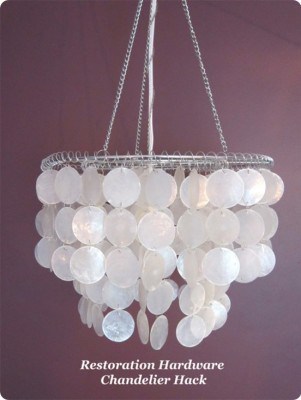 DIY Capiz Shell Chandelier