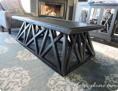 DIY Trestle Coffee Table