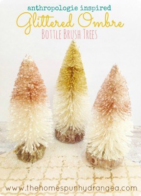 Glitter Bottle Brush Christmas Trees