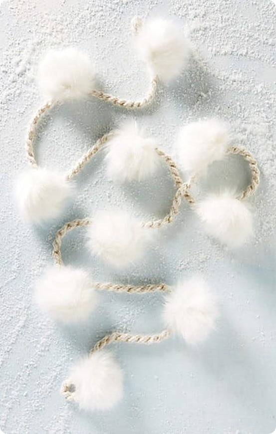 pom diy fur pom Garland Pom Fur Pom Faux