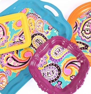 Decoupage Thrift Store Tray Makeover