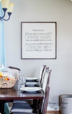 Oversized Hymn Sheet Music Art