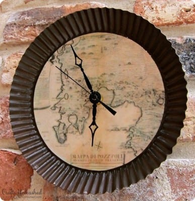 Antique Map Clock