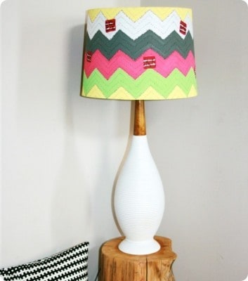 Painted Zigzag Lampshade