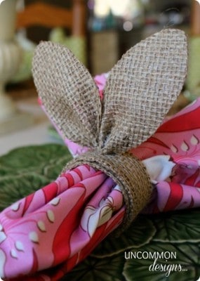 Burlap Easter Napkin Rings
