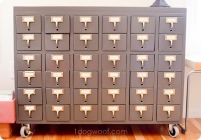 Card Catalog Craft Room Storage