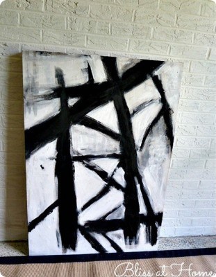 Black and White Abstract Art (Even Your Kids Can Paint!)