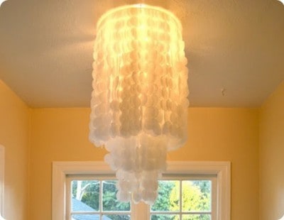 Faux Capiz Shell Chandelier from Wax Paper