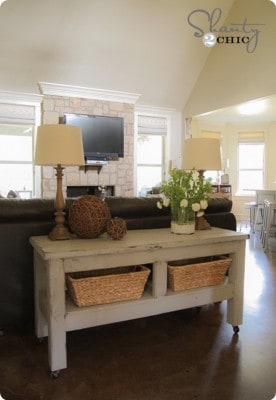 Create Storage Space with a Console Table