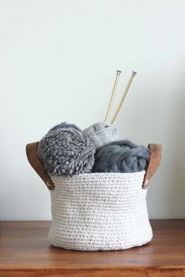 Crochet Basket with Dollar Store Twine