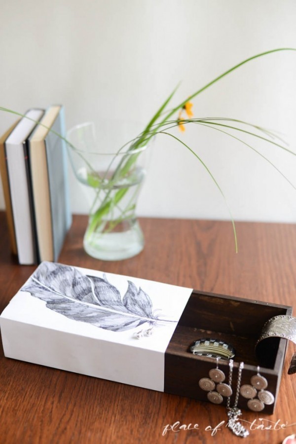 DIY West Elm Sliding Jewelry Box