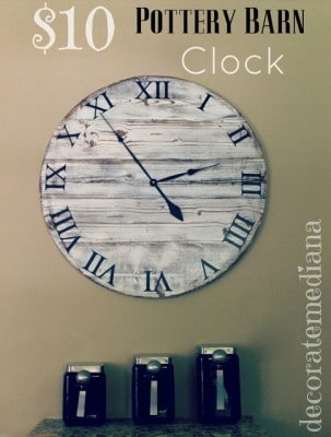 Oversized Distressed Clock