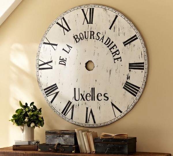 Oversized Distressed Clock