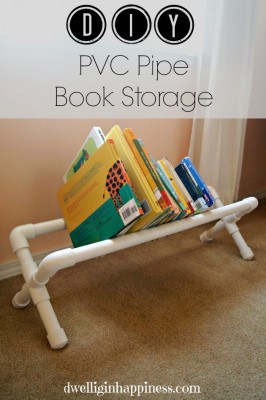 PVC Pipe Book Storage DIY
