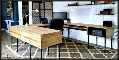 DIY Modern U-Shaped Desk